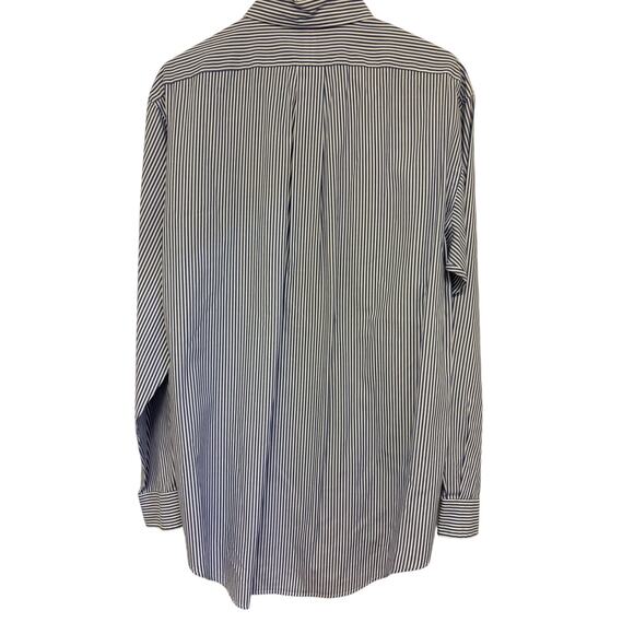 Ralph Lauren Yarmouth 100% Cotton Pinpoint Oxford Button Down Striped Shirt - Picture 4 of 5